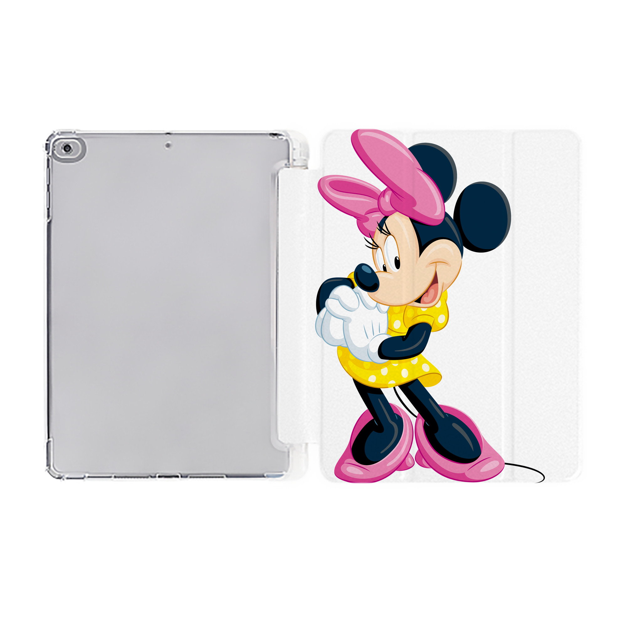 （画像用） ミッキーマウス Mickey Mouse IPad ケース ペン収納付き 三つ折りスタンド PUレザー×シリコン 対応機種9.5/10.5/10.9インチ